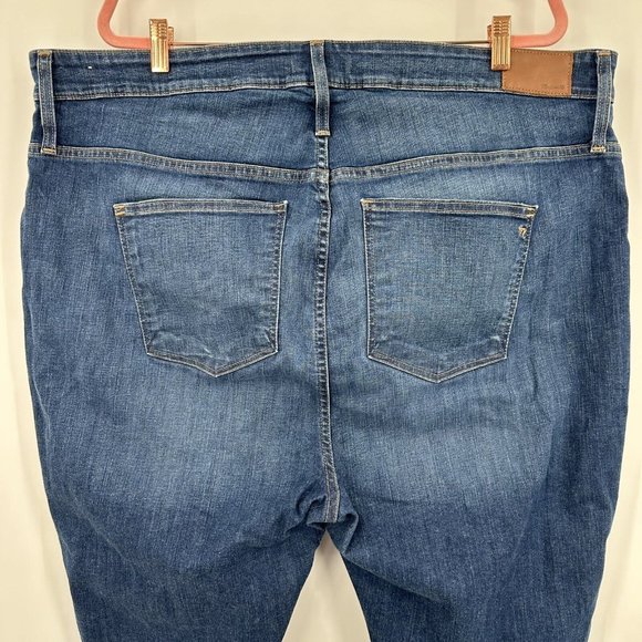 Madewell Women's Curvy High Rise Skinny Blue Denim Jeans‎ Pants Size 37 - Picture 7 of 10